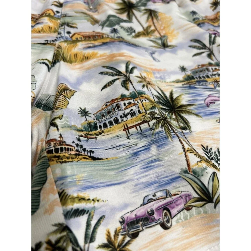 Robert Graham Swim Trunks Men's L Vacation Mode Beach Tropical Paradise Sport